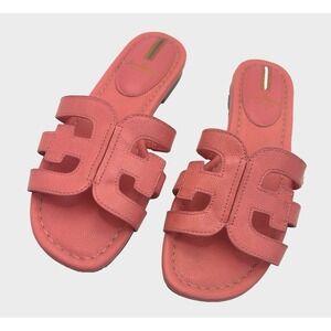 Sam Edelman Bay Slides Clean Girl Fairycoare Cottagecore Coral Size 6 1/2